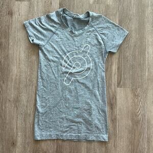 Lululemon X Peloton Swiftly Tech Crew Short Sleeve Shirt Slate & White Size 4